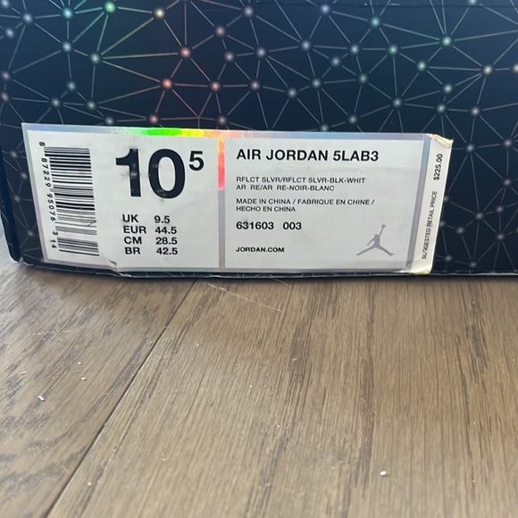 Brand new Air Jordan 5lab3 silver size 10.5 new with box - Picture 8 of 8